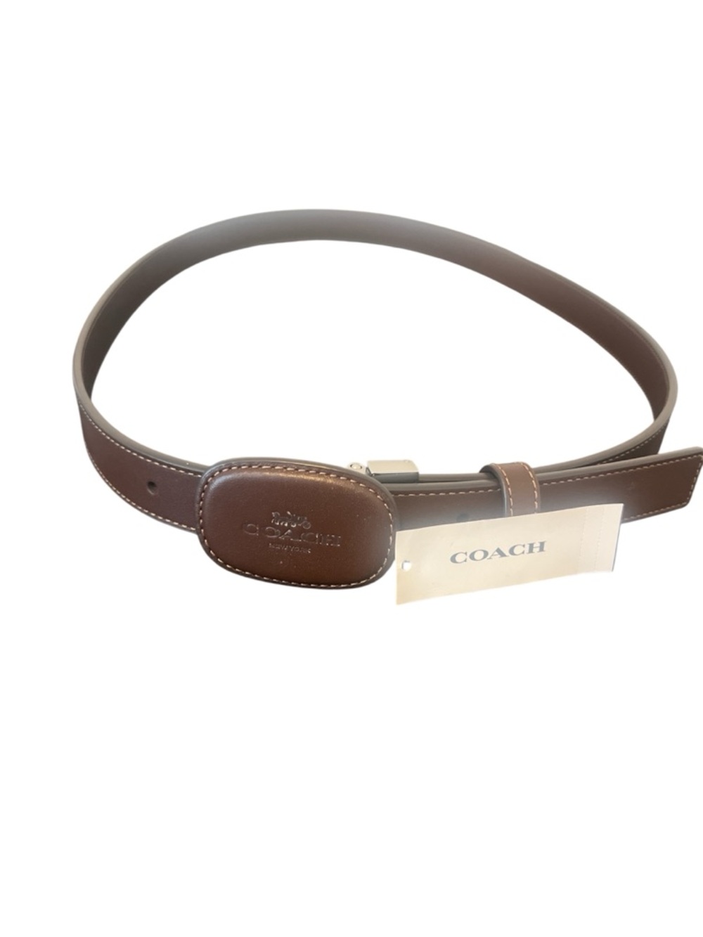 New Coach Men’s Leather Brown Belt Size 42